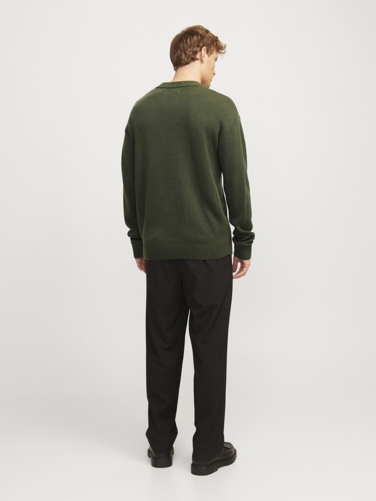 Jack & Jones Pull Groen heren (JACK KNIT CREW NECK - 12236774.KOMBUGREEN) - GL Sport (Sluis)