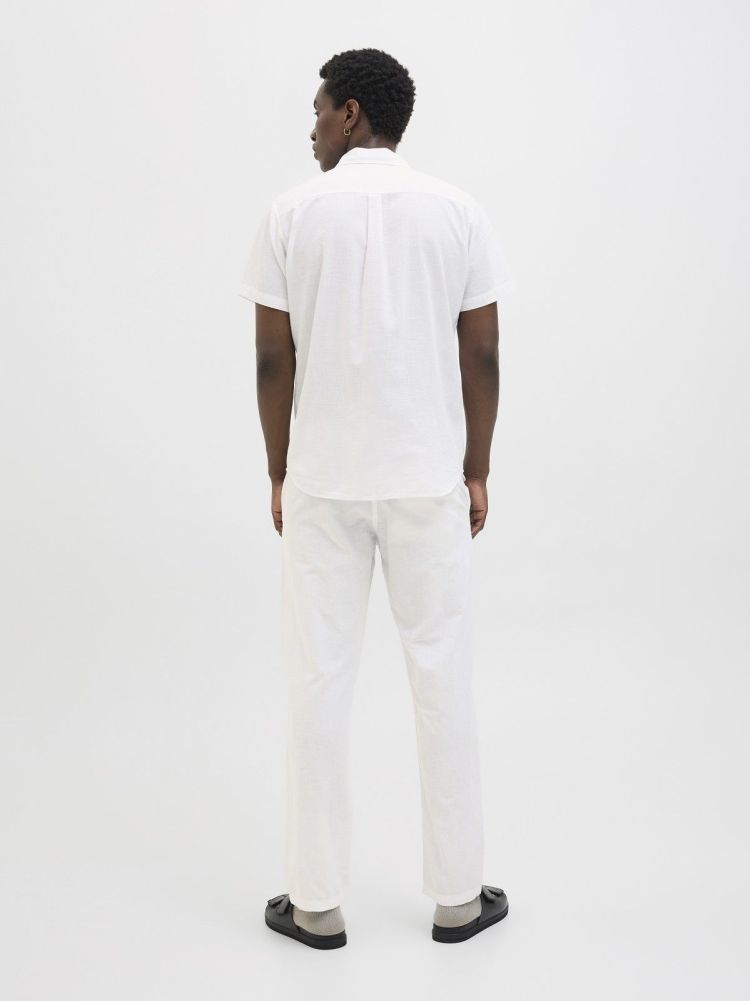 Jack & Jones Broek Wit heren (KANE SUMMER LINEN JOGGER - 12248606.WHITE) - GL Sport (Sluis)