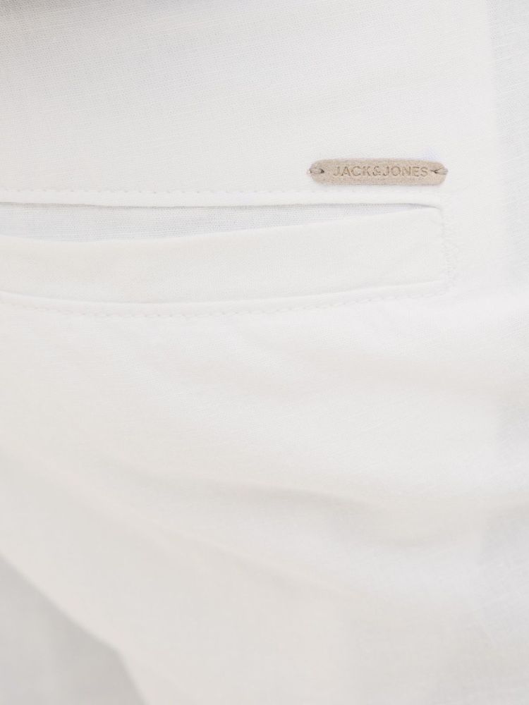 Jack & Jones Broek Wit heren (KANE SUMMER LINEN JOGGER - 12248606.WHITE) - GL Sport (Sluis)