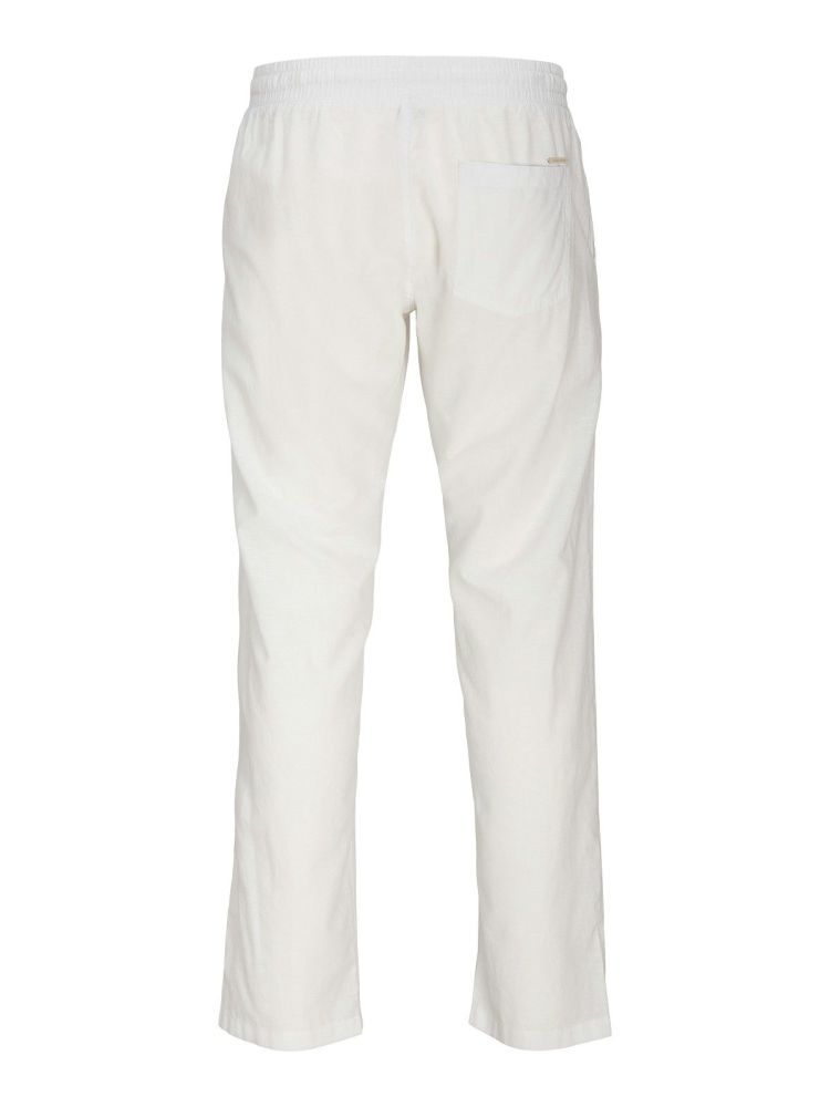 Jack & Jones Broek Wit heren (KANE SUMMER LINEN JOGGER - 12248606.WHITE) - GL Sport (Sluis)