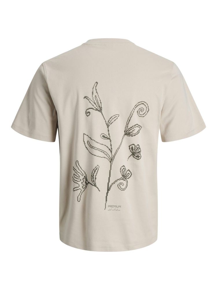 Jack & Jones T-shirt Beige heren (KYLE SS TEE - 12286325.SILVERLINING) - GL Sport (Sluis)