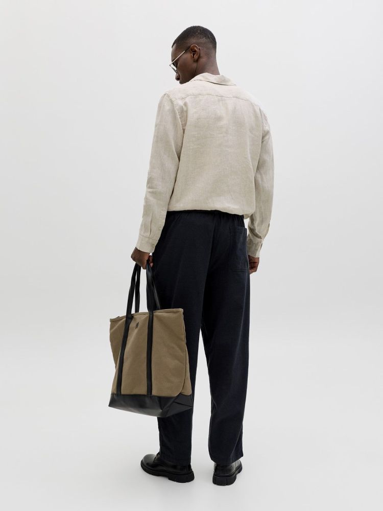 Jack & Jones Overhemd Blauw heren (LAWRENCE LINEN LS SHIRT  - 12293563.SILVERLINING) - GL Sport (Sluis)