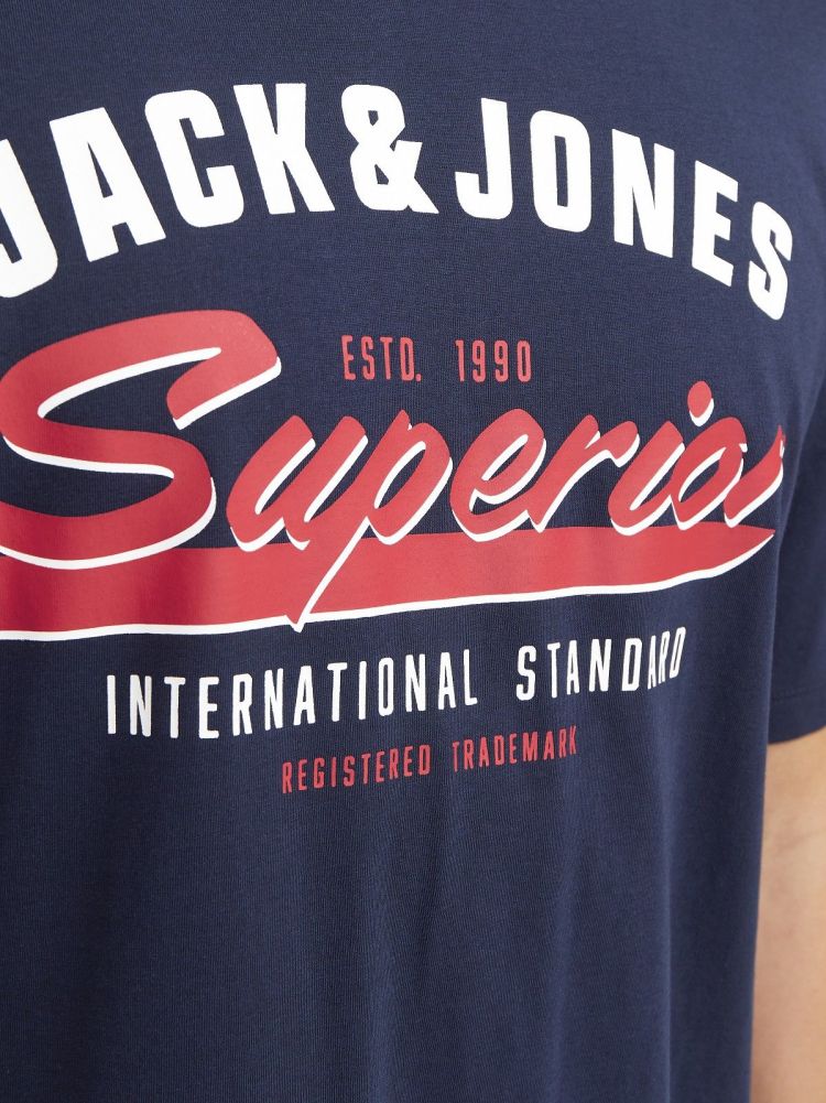 Jack & Jones T-shirt Blauw heren (LOGO TEE SS O-NECK - 12268267.SKYCAPTAIN) - GL Sport (Sluis)