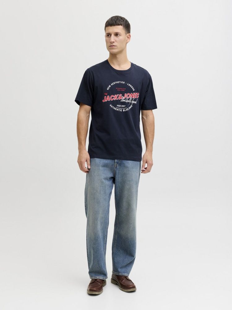 Jack & Jones T-shirt Blauw heren (LOGO TEE SS O-NECK - 12288016.SKYCAPTAIN) - GL Sport (Sluis)