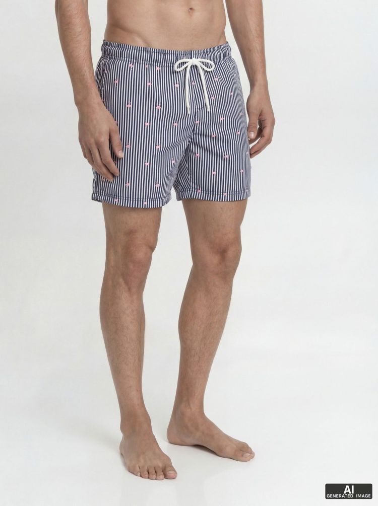Jack & Jones Zwembroek Blauw heren (MAUI BREEZE MINI STRIPE SWIM SHORT - 12291425.NAVYBLAZER) - GL Sport (Sluis)