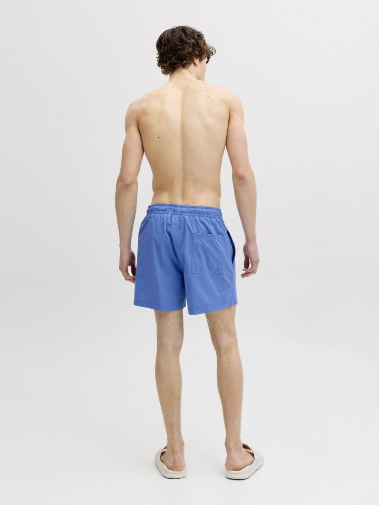 Jack & Jones Zwembroek Blauw heren (MAUI TROPIC SOLID SWIM SHORT - 12291385.DELFT) - GL Sport (Sluis)
