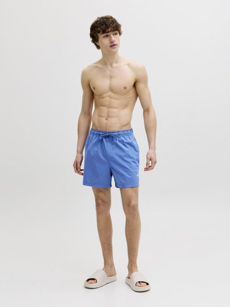 Jack & Jones Zwembroek Blauw heren (MAUI TROPIC SOLID SWIM SHORT - 12291385.DELFT) - GL Sport (Sluis)