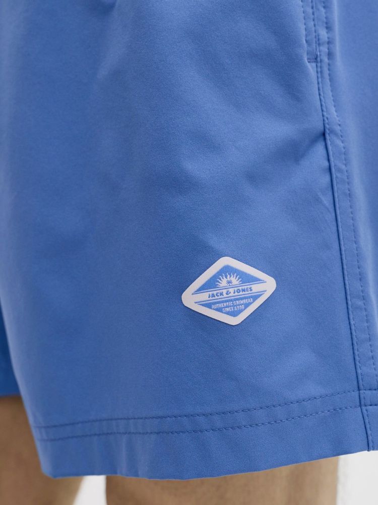 Jack & Jones Zwembroek Blauw heren (MAUI TROPIC SOLID SWIM SHORT - 12291385.DELFT) - GL Sport (Sluis)