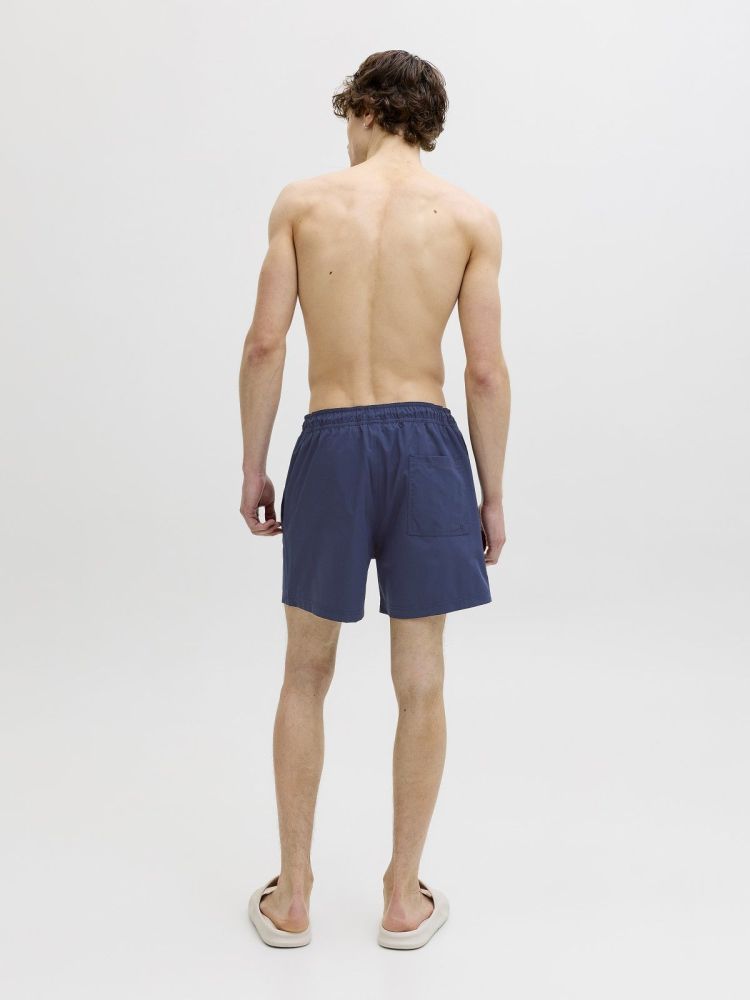 Jack & Jones Zwembroek Blauw heren (MAUI TROPIC SOLID SWIM SHORT - 12291385.NAVYBLAZER) - GL Sport (Sluis)