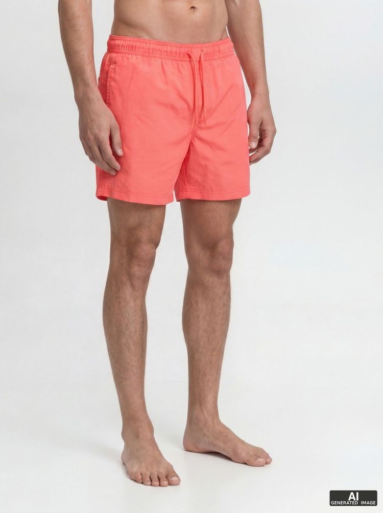 Jack & Jones Zwembroek Koraal heren (MAUI TROPIC SOLID SWIM SHORT - 12291385.HOTCORAL) - GL Sport (Sluis)