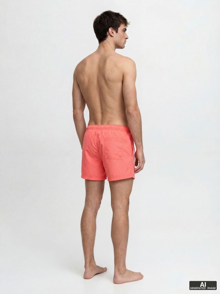 Jack & Jones Zwembroek Koraal heren (MAUI TROPIC SOLID SWIM SHORT - 12291385.HOTCORAL) - GL Sport (Sluis)
