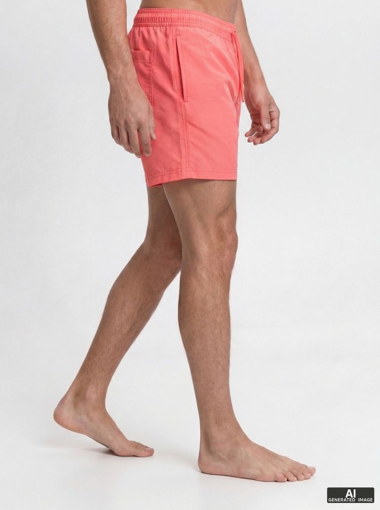 Jack & Jones Zwembroek Koraal heren (MAUI TROPIC SOLID SWIM SHORT - 12291385.HOTCORAL) - GL Sport (Sluis)