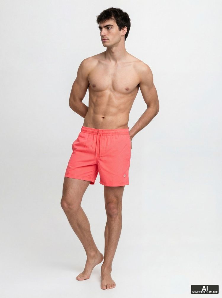 Jack & Jones Zwembroek Koraal heren (MAUI TROPIC SOLID SWIM SHORT - 12291385.HOTCORAL) - GL Sport (Sluis)