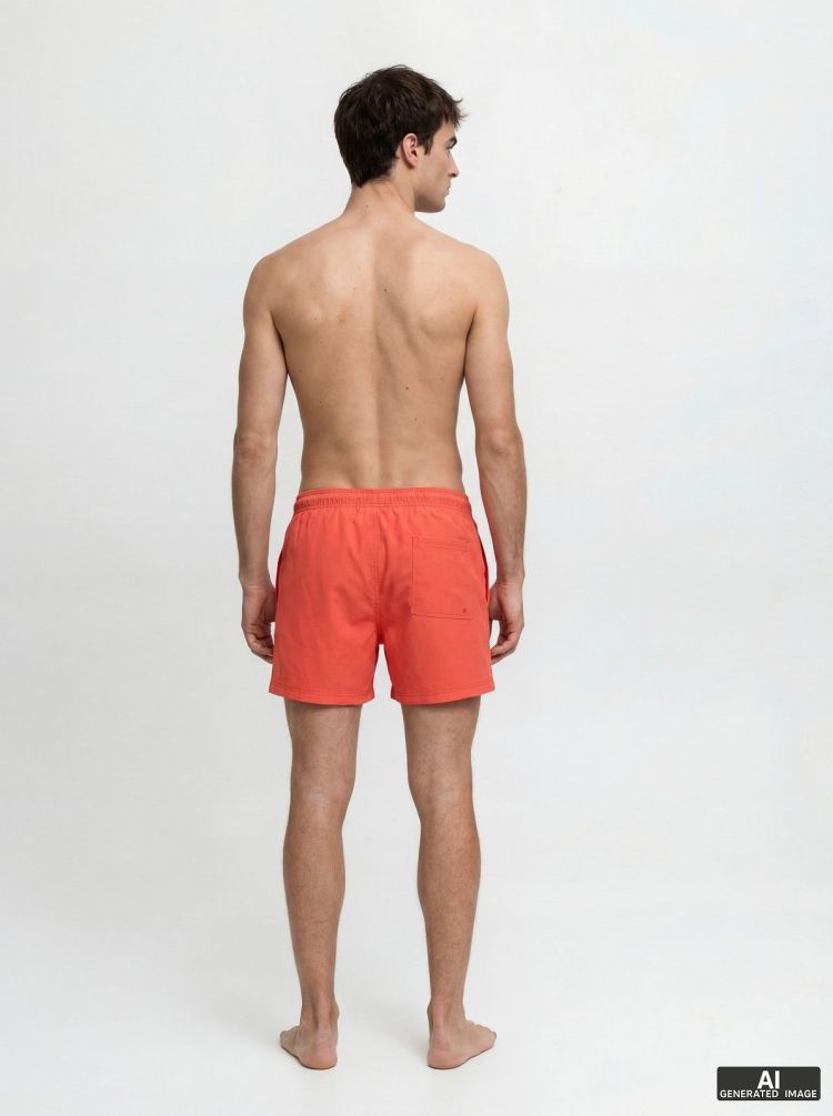 Jack & Jones Zwembroek Koraal heren (MAUI WAVE LOGO SWIM SHORT - 12291391.HOTCORAL) - GL Sport (Sluis)