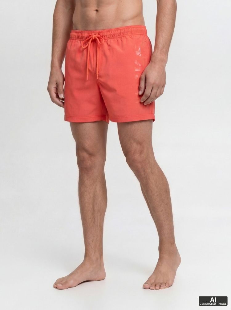 Jack & Jones Zwembroek Koraal heren (MAUI WAVE LOGO SWIM SHORT - 12291391.HOTCORAL) - GL Sport (Sluis)