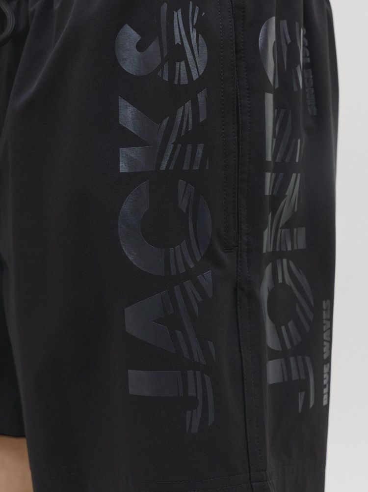 Jack & Jones Zwembroek Zwart heren (MAUI WAVE LOGO SWIM SHORT - 12291391.BLACK) - GL Sport (Sluis)