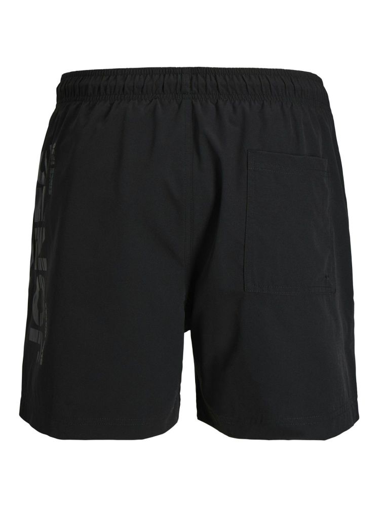 Jack & Jones Zwembroek Zwart heren (MAUI WAVE LOGO SWIM SHORT - 12291391.BLACK) - GL Sport (Sluis)