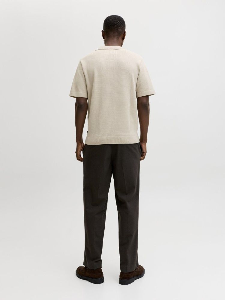 Jack & Jones Polo Beige heren (MILANO SPRING SPLIT NECK SS POLO - 12291030.ANCIENTSCROLL) - GL Sport (Sluis)