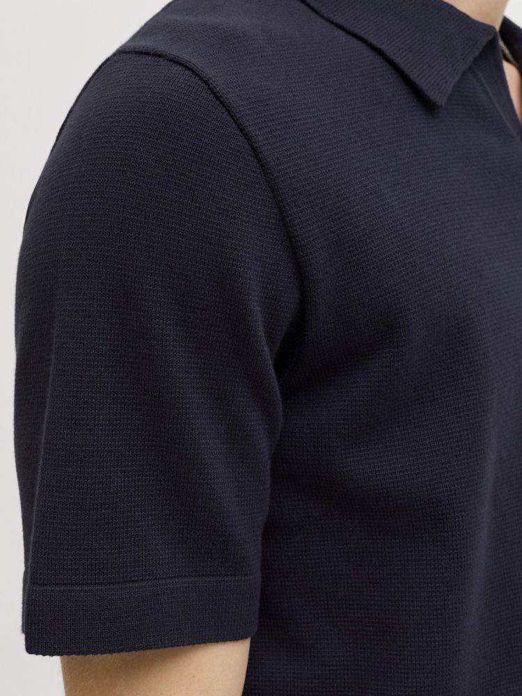 Jack & Jones Polo Blauw heren (MILANO SPRING SPLIT NECK SS POLO - 12291030.NIGHTSKY) - GL Sport (Sluis)