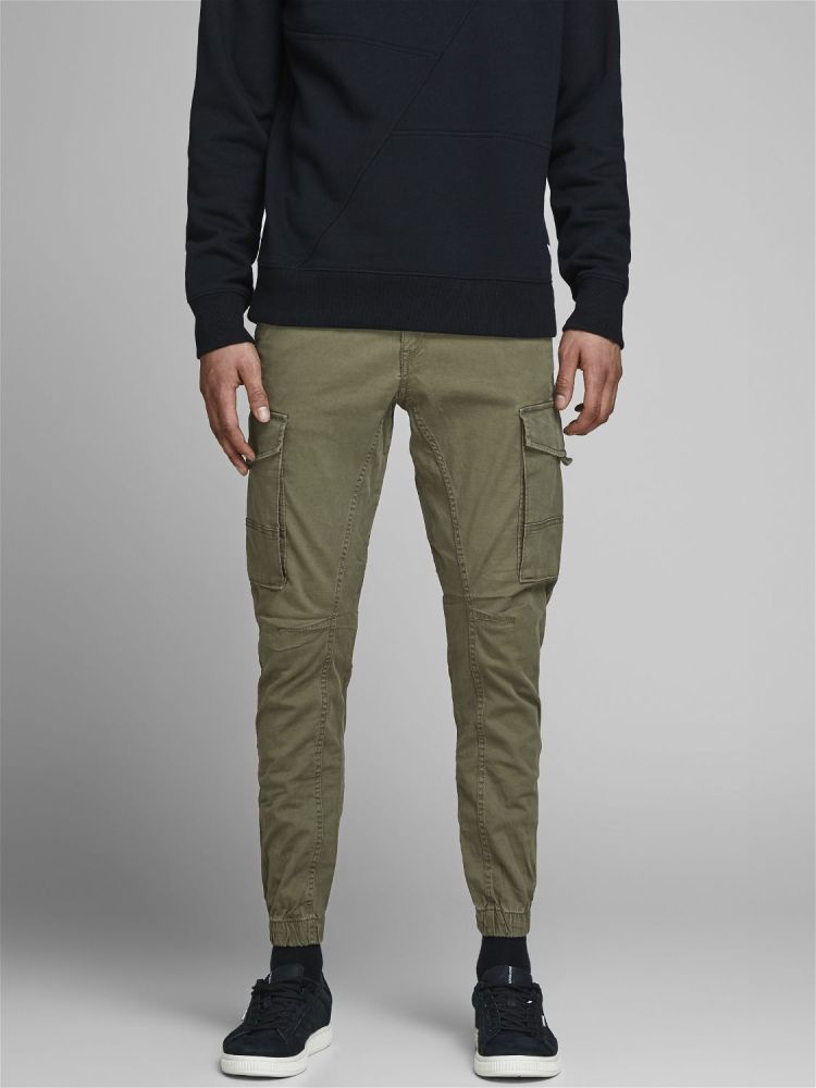 Jack & Jones Broek Groen heren (PAUL FLAKE CARGO - 12141844.OLIVENIGHT) - GL Sport (Sluis)