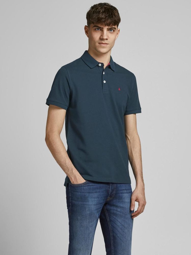 Jack & Jones Polo Blauw heren (PAULOS POLO - 12136668.NAVBLAZ/TRUERED) - GL Sport (Sluis)