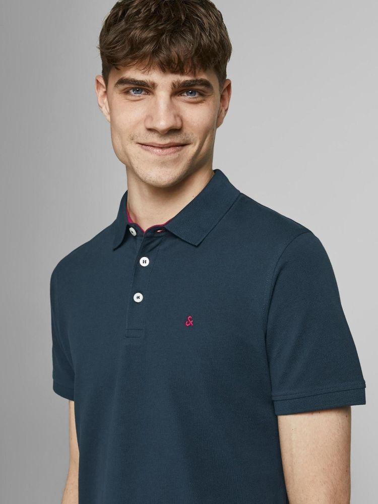 Jack & Jones Polo Blauw heren (PAULOS POLO - 12136668.NAVBLAZ/TRUERED) - GL Sport (Sluis)