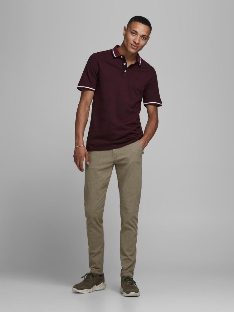 Jack & Jones Polo Bordeaux heren (PAULOS POLO - 12136668.PORTROYALE) - GL Sport (Sluis)