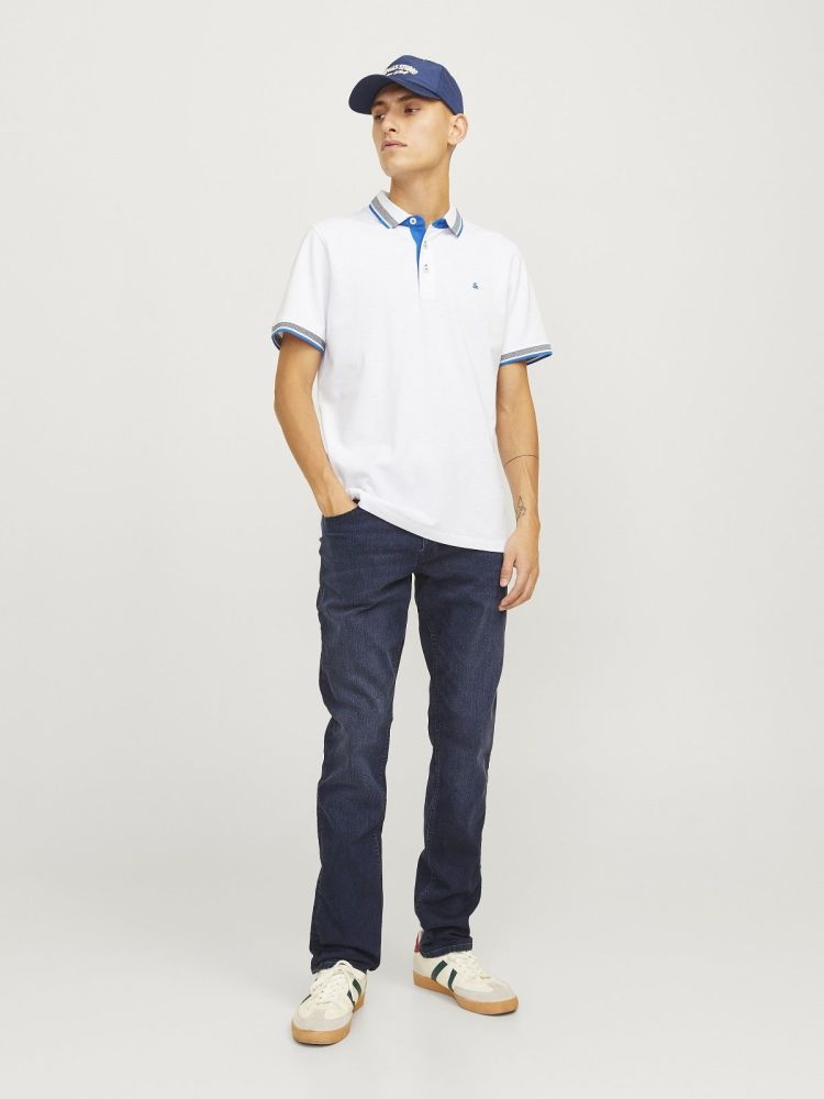 Jack & Jones Polo Wit heren (PAULOS POLO - 12136668.WHITENEON) - GL Sport (Sluis)