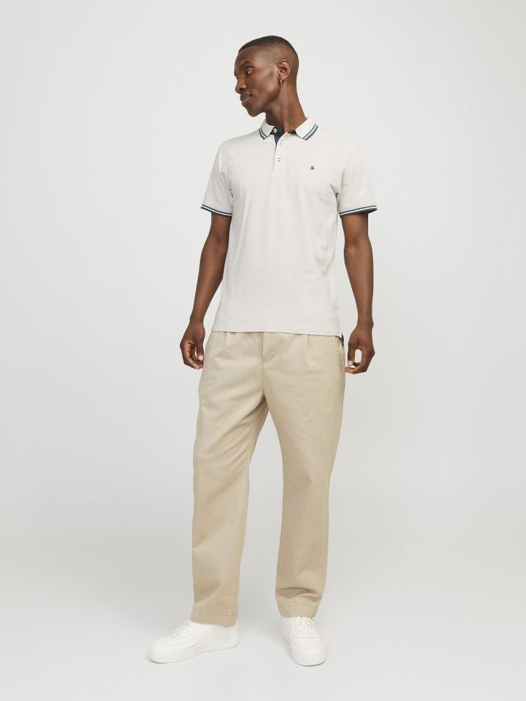 Jack & Jones Polo Beige heren (PAULOS POLO SS - 12136668.MOONBEAM) - GL Sport (Sluis)