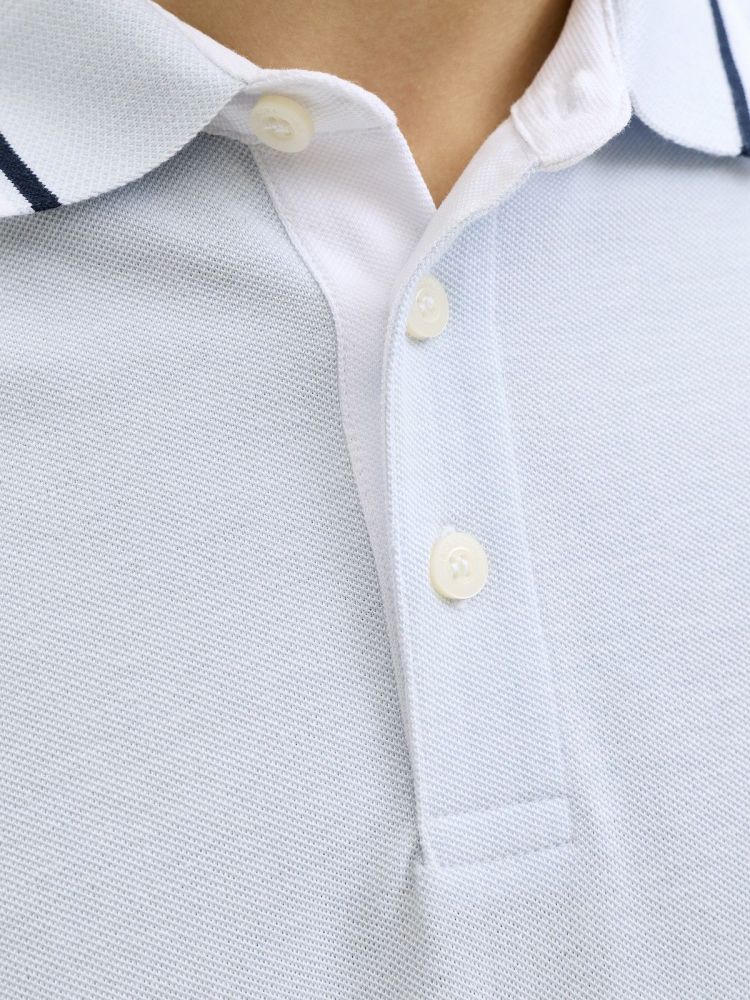 Jack & Jones Polo Blauw heren (PAULOS POLO SS - 12136668.CELESTIALBLUE) - GL Sport (Sluis)