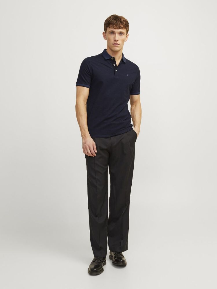 Jack & Jones Polo Blauw heren (PAULOS POLO SS - 12136668.DARKNAVY) - GL Sport (Sluis)
