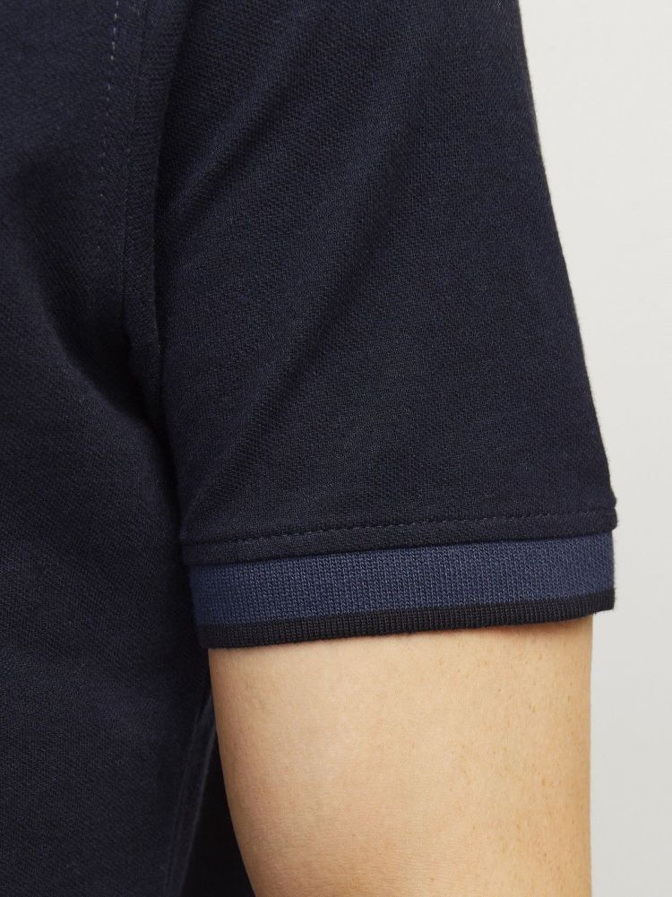 Jack & Jones Polo Blauw heren (PAULOS POLO SS - 12136668.DARKNAVY) - GL Sport (Sluis)