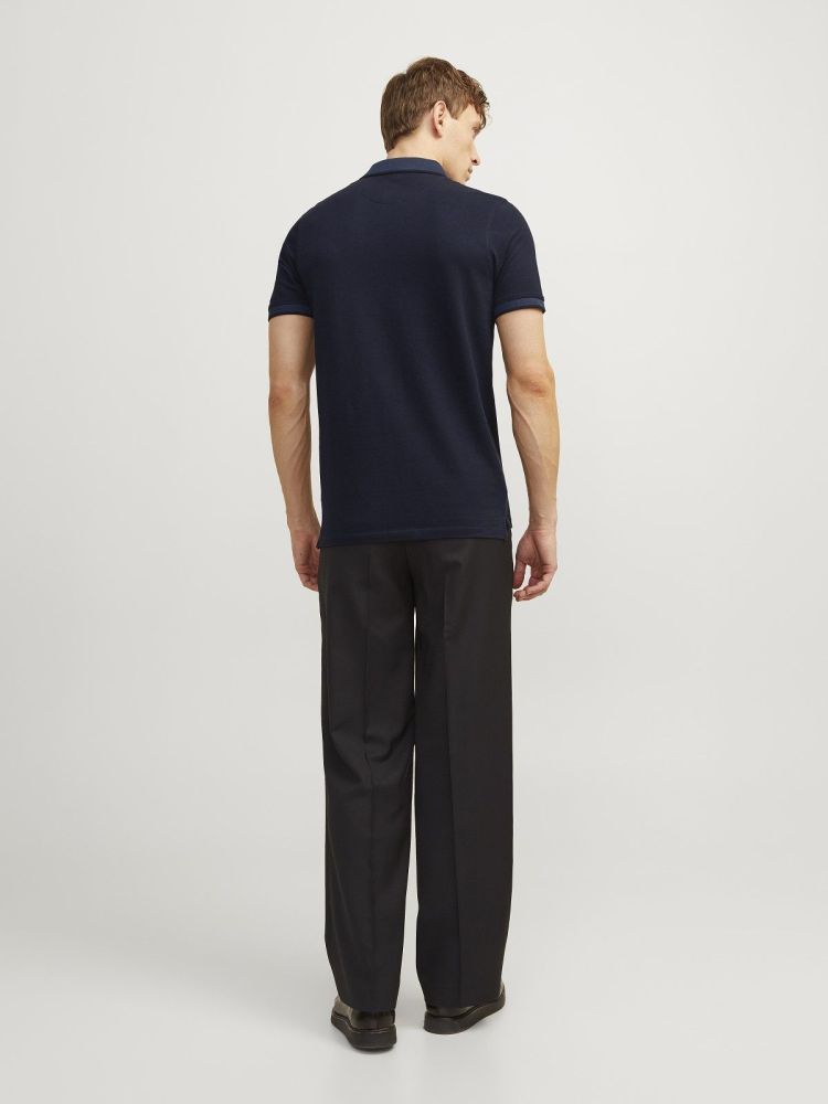 Jack & Jones Polo Blauw heren (PAULOS POLO SS - 12136668.DARKNAVY) - GL Sport (Sluis)