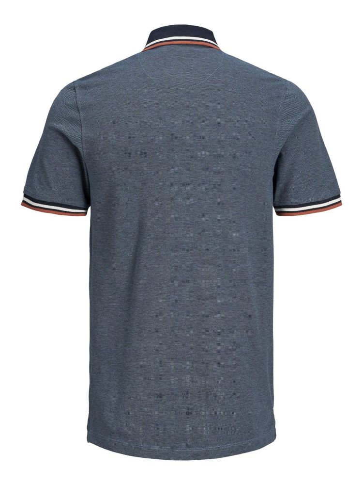 Jack & Jones Polo Blauw heren (PAULOS POLO SS - 12136668.DENIMBLUE) - GL Sport (Sluis)