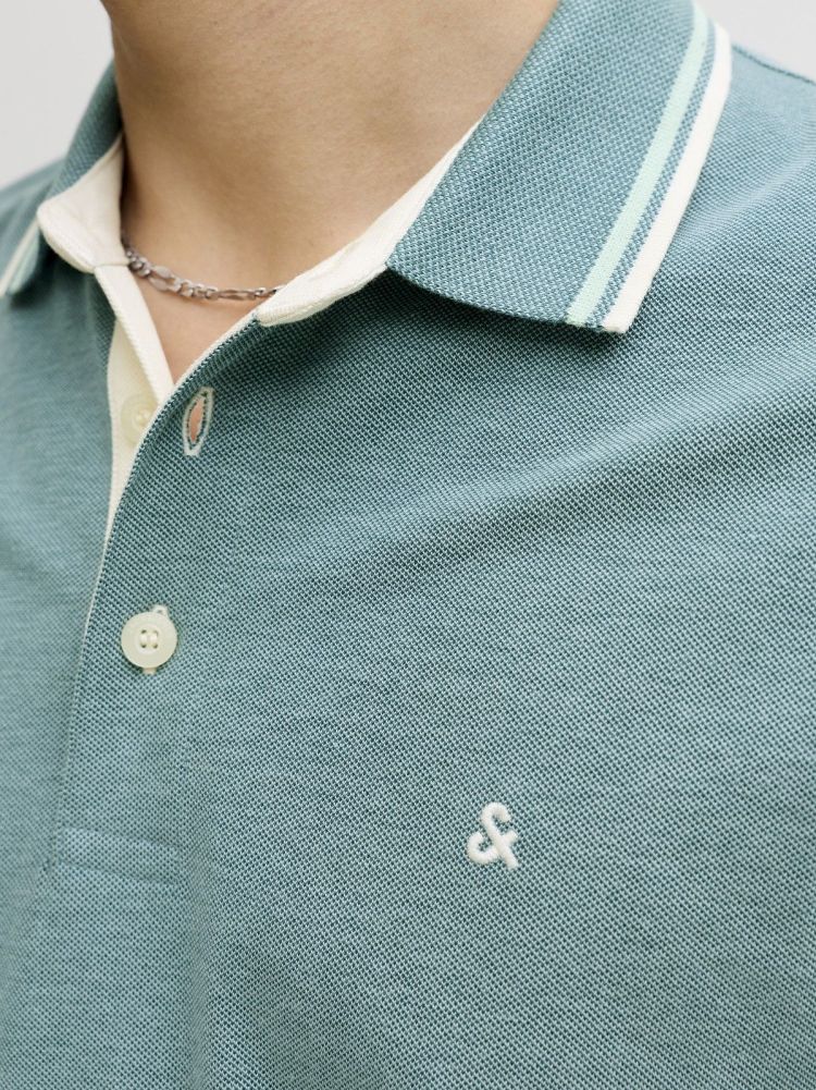 Jack & Jones Polo Groen heren (PAULOS POLO SS - 12136668.ATLANTICDEEP) - GL Sport (Sluis)