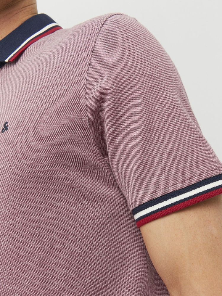 Jack & Jones Polo Rood heren (PAULOS POLO SS - 12136668.RIORED) - GL Sport (Sluis)
