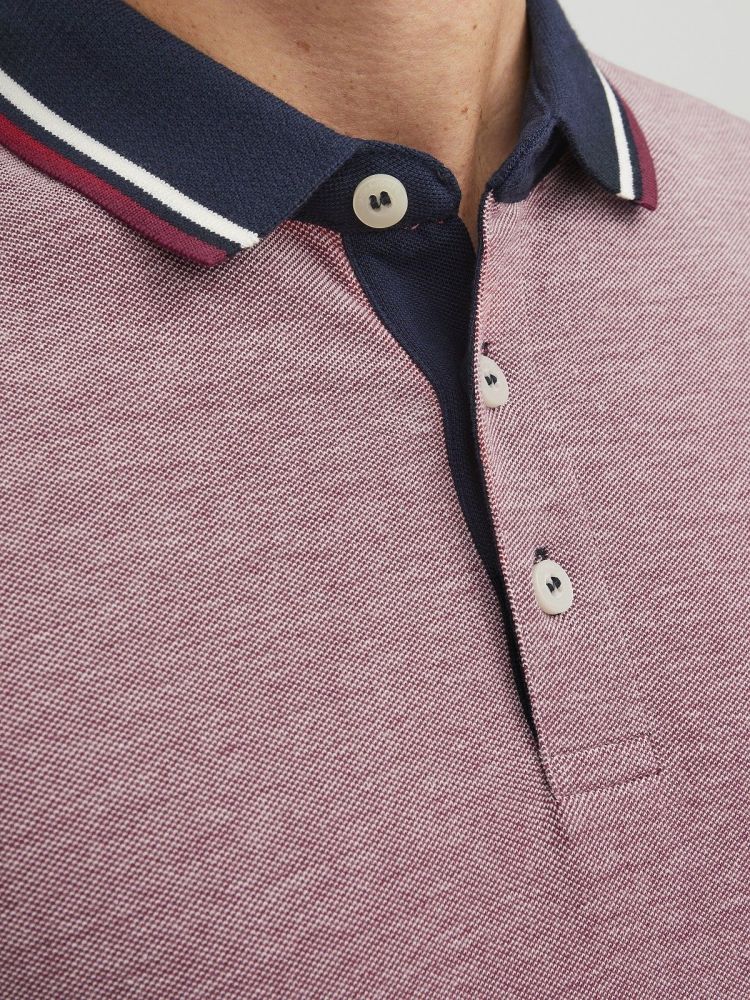 Jack & Jones Polo Rood heren (PAULOS POLO SS - 12136668.RIORED) - GL Sport (Sluis)