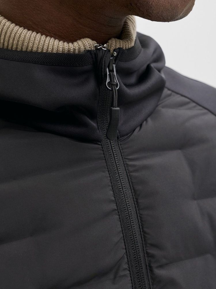 Jack & Jones Jas Zwart heren (PERFECT HYBRID JACKET - 12288894.BLACK) - GL Sport (Sluis)