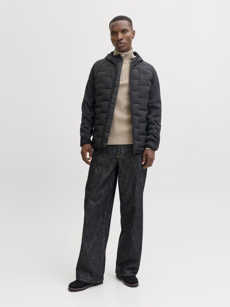 Jack & Jones Jas Zwart heren (PERFECT HYBRID JACKET - 12288894.BLACK) - GL Sport (Sluis)