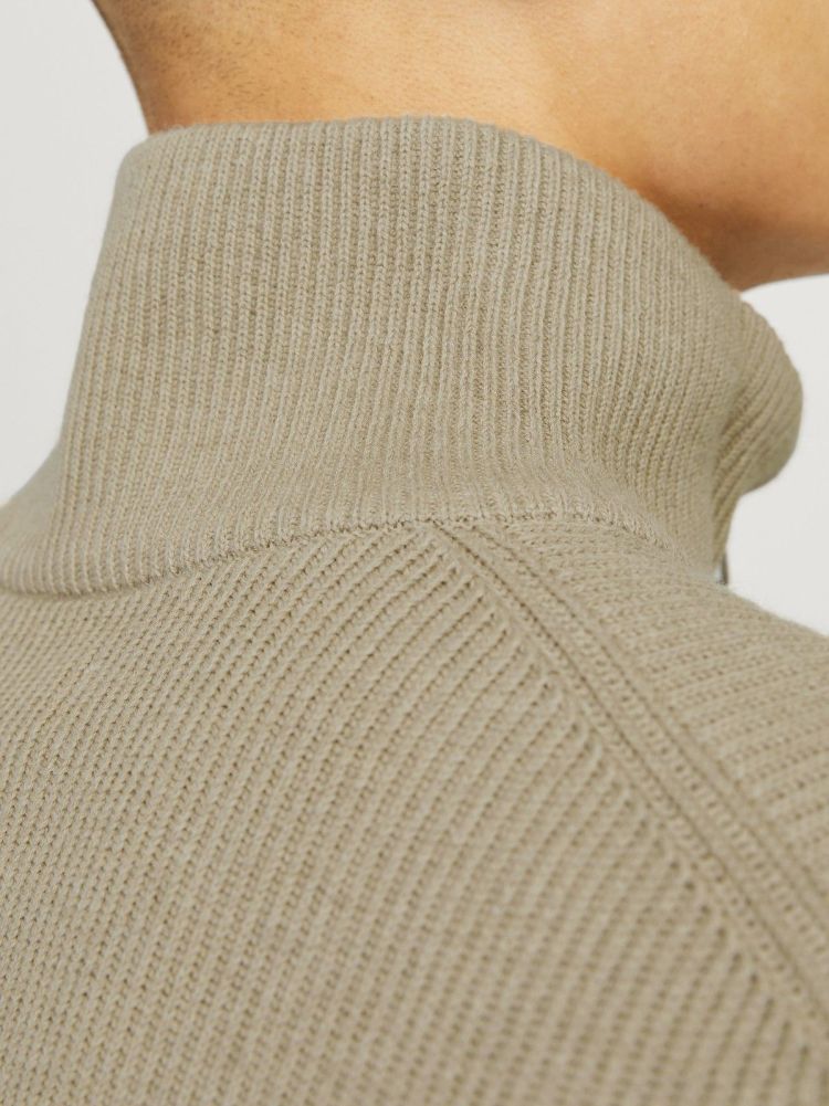 Jack & Jones Pull Beige heren (PERFECT KNIT HALF ZIP - 12257773.CROCKERY) - GL Sport (Sluis)