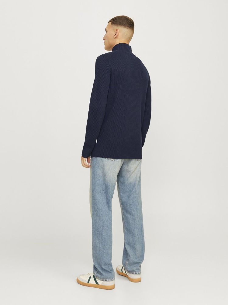 Jack & Jones Pull Blauw heren (PERFECT KNIT HALF ZIP - 12257773.SKYCAPTAIN) - GL Sport (Sluis)