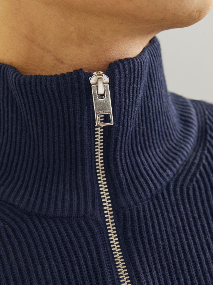 Jack & Jones Pull Blauw heren (PERFECT KNIT HALF ZIP - 12257773.SKYCAPTAIN) - GL Sport (Sluis)