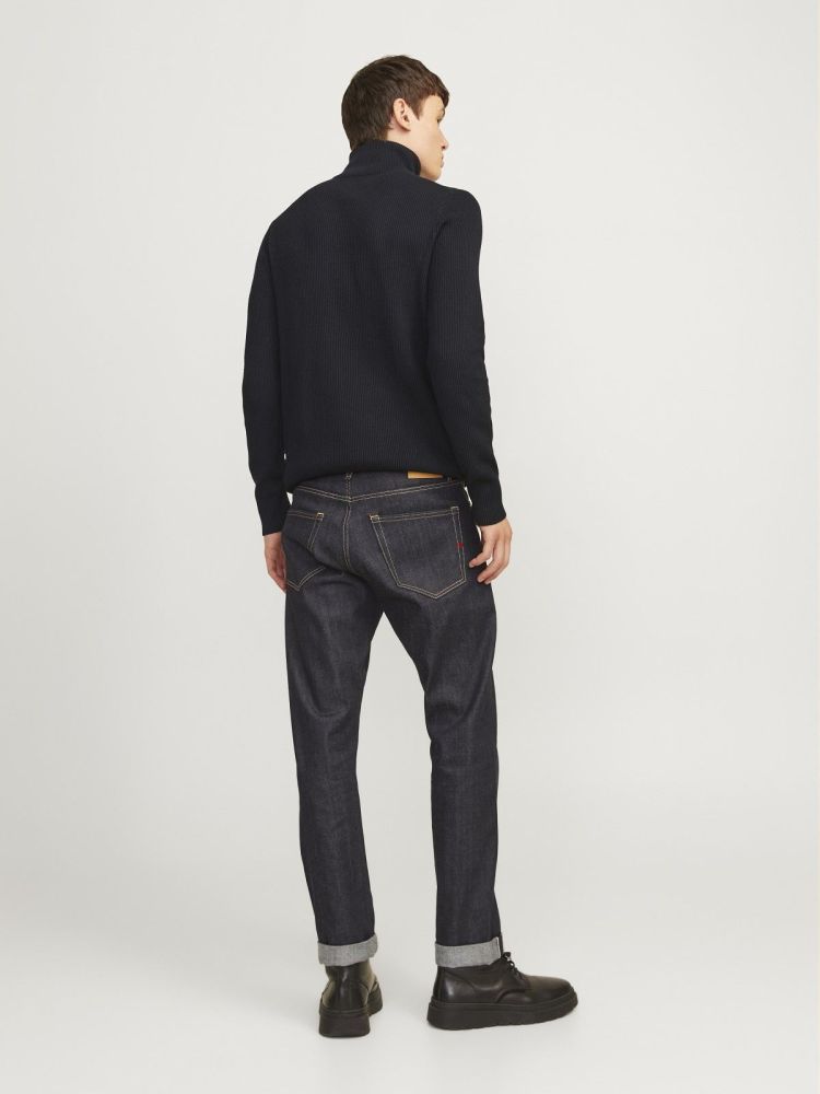 Jack & Jones Pull Zwart heren (PERFECT KNIT HALF ZIP - 12257773.BLACK) - GL Sport (Sluis)