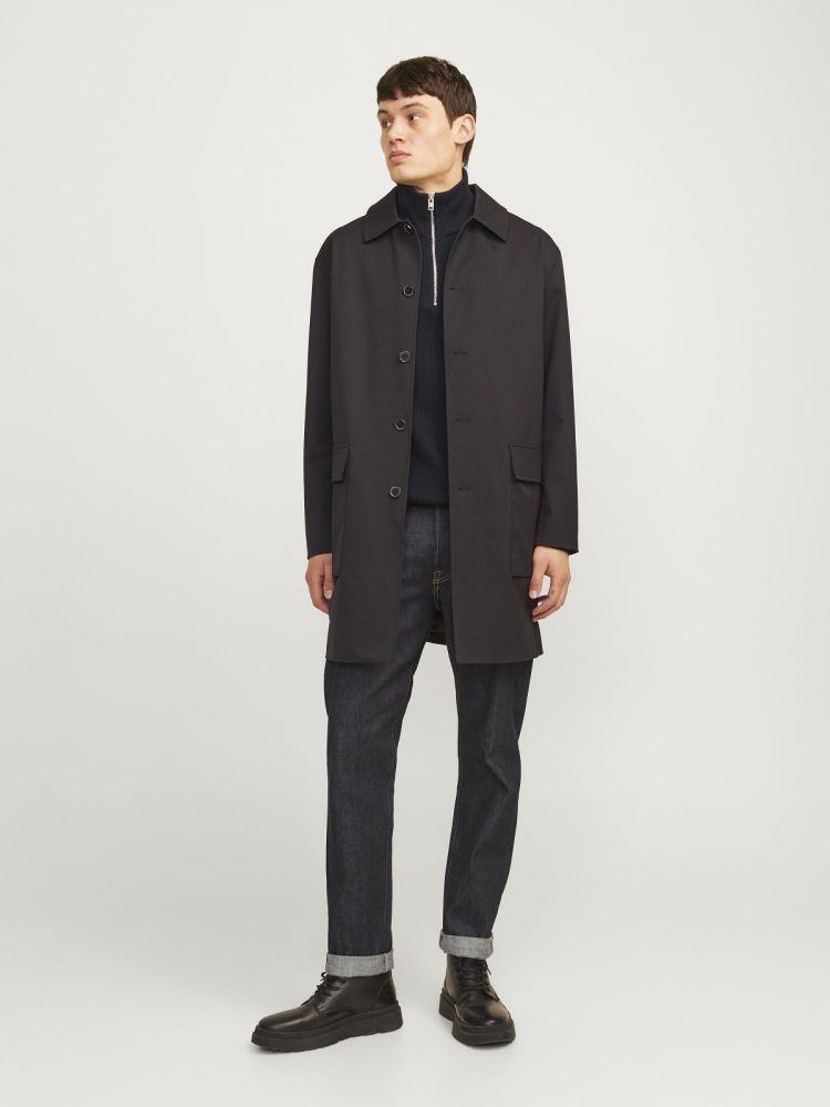 Jack & Jones Pull Zwart heren (PERFECT KNIT HALF ZIP - 12257773.BLACK) - GL Sport (Sluis)