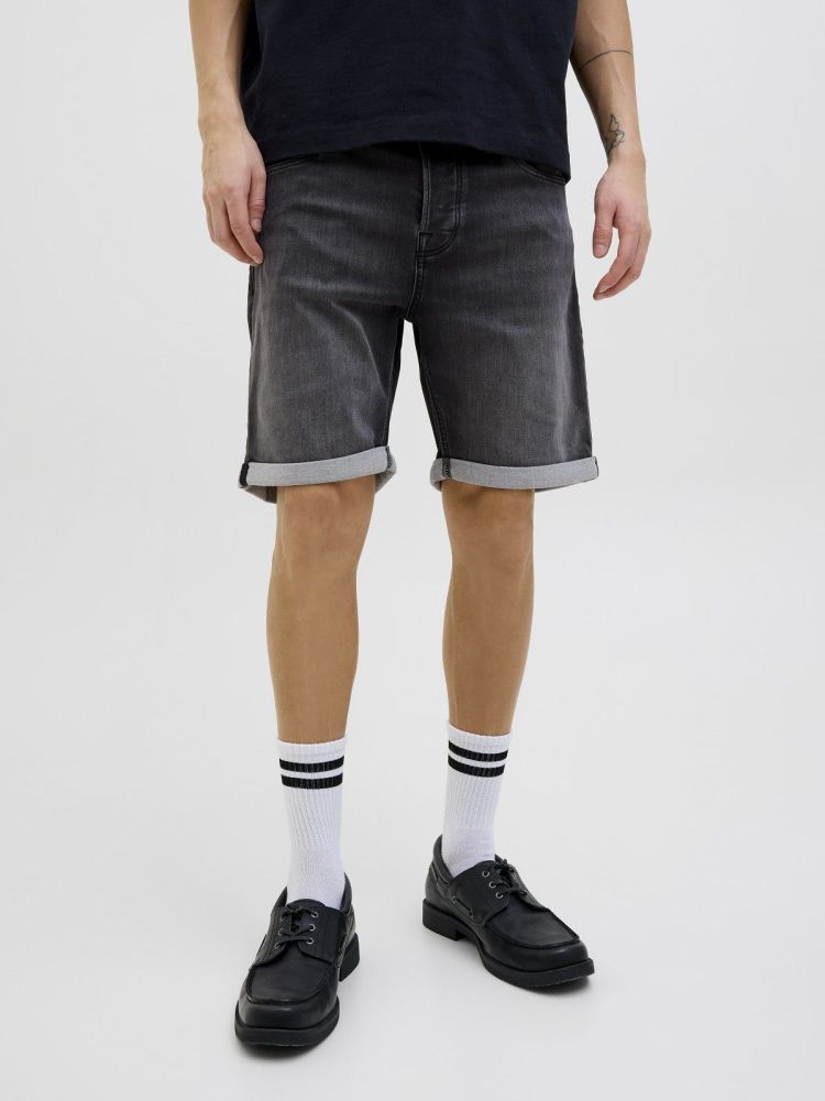 Jack & Jones Korte broek Zwart heren (RICK ICON SHORTS - 12269501.BLACKDENIM) - GL Sport (Sluis)