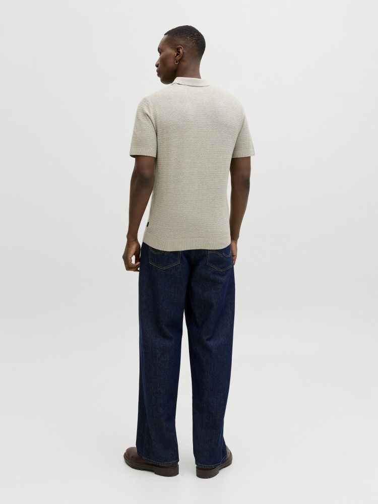 Jack & Jones Polo Blauw heren (RILEY KNIT POLO - 12292034.MERMAIDTWIST) - GL Sport (Sluis)