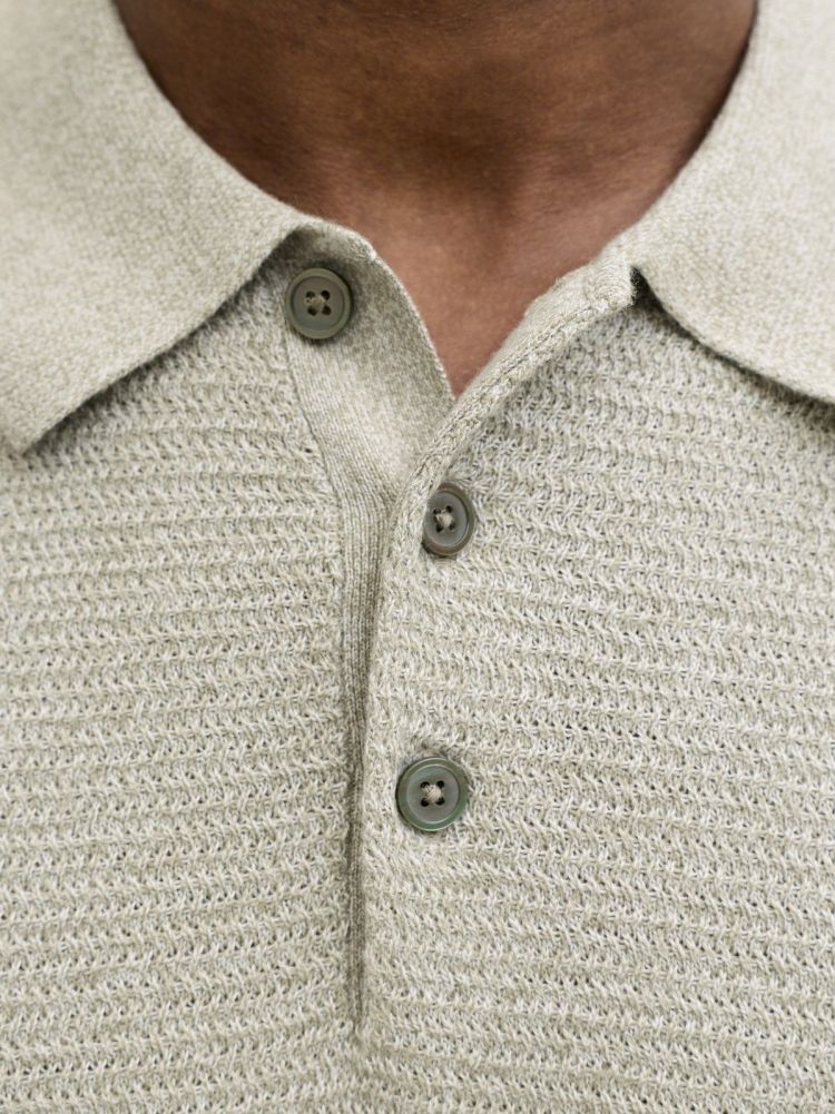 Jack & Jones Polo Blauw heren (RILEY KNIT POLO - 12292034.MERMAIDTWIST) - GL Sport (Sluis)