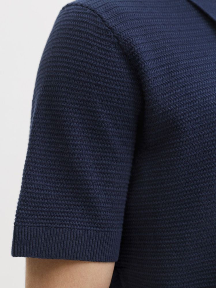 Jack & Jones Polo Blauw heren (RILEY KNIT POLO - 12292034.SKYCAPTAIN) - GL Sport (Sluis)