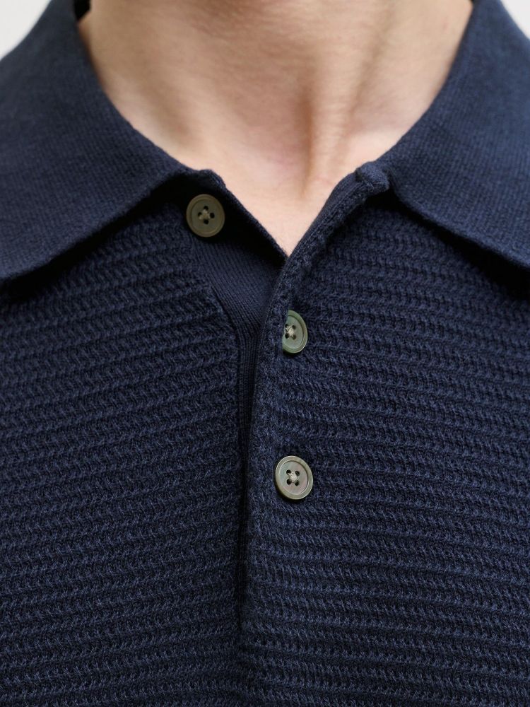 Jack & Jones Polo Blauw heren (RILEY KNIT POLO - 12292034.SKYCAPTAIN) - GL Sport (Sluis)