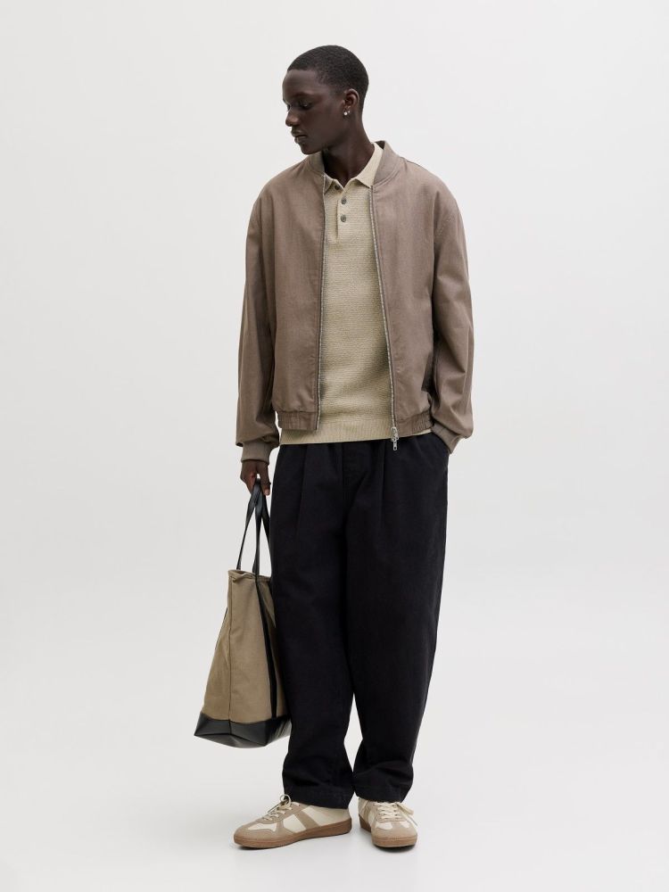 Jack & Jones Polo Geel heren (RILEY KNIT POLO - 12292034.LEMONPEPPER) - GL Sport (Sluis)